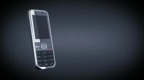 Mobile phone on black background. HD. Mask. Stock-Footage 10829474