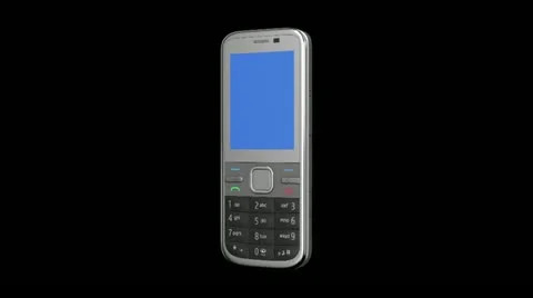 Mobile phone on black background. HD. Mask. Stock-Footage 10877622