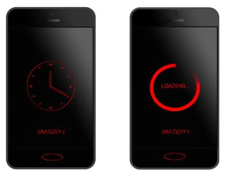 Mobile phone black Stock-Illustration