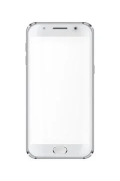 Mobile phone with blank screen. Stock Illustration