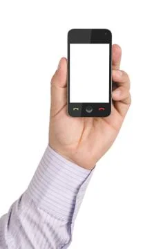 Mobile phone with a blank screen Stock Photos