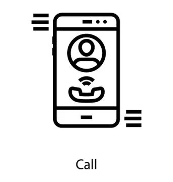 Mobile Phone Call Stock Illustration