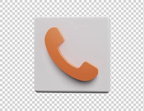 Mobile phone calling button 3d realistic icon 스톡 일러스트