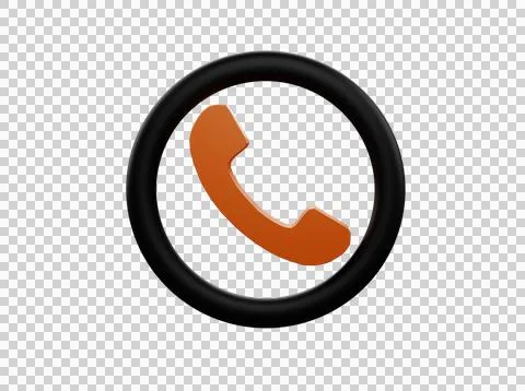 Mobile phone calling button 3d realistic icon Stockillustratie