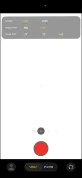 Mobile phone camera rec overlay mockup isolated on transparent bg. Recorder cam イラスト素材