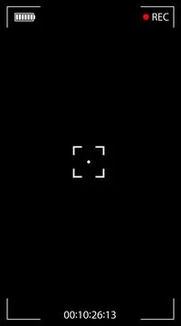 Mobile phone camera rec overlay isolated on black background. Recorder cam 스톡 일러스트