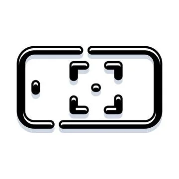 Mobile phone camera screen focusing icon design イラスト素材