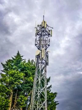 Mobile phone cell tower Stock Photos