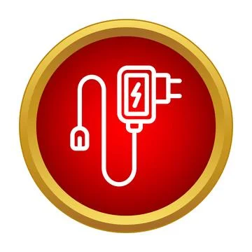 Mobile phone charging adapter icon concept Stock Illustration