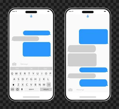 Mobile phone chat design template vector Stock Illustration