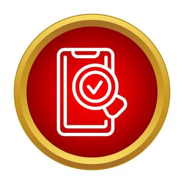 Mobile phone checking for valid security update Stock Illustration