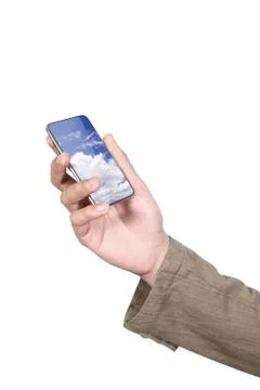 Mobile phone cloud Stock Photos