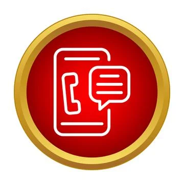 Mobile phone communicating with text message icon display Stock Illustration