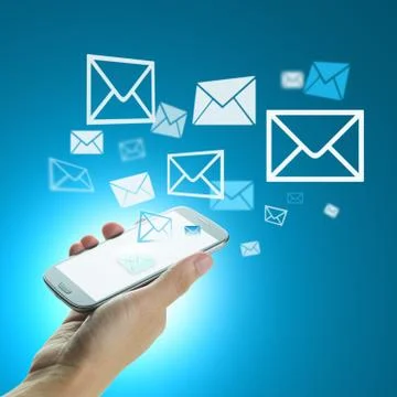 Mobile phone communication Stock Photos