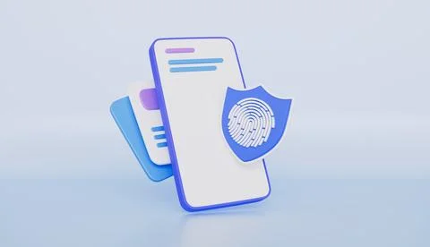 Mobile phone Data protection privacy signs, cyberspace solutions, checkmark 스톡 일러스트