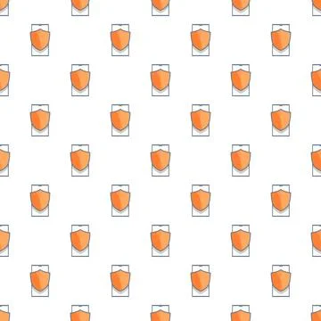Mobile phone data security seamless pattern protecting information イラスト素材
