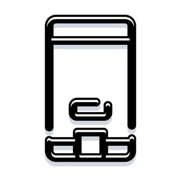 Mobile phone device with app icon concept Stock Illustration