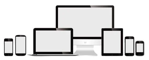 Mobile phone devices Illustrazione stock