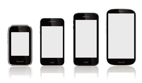 Mobile phone devices Stock Illustration