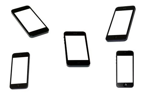 Mobile phone from different angles Stock Photos