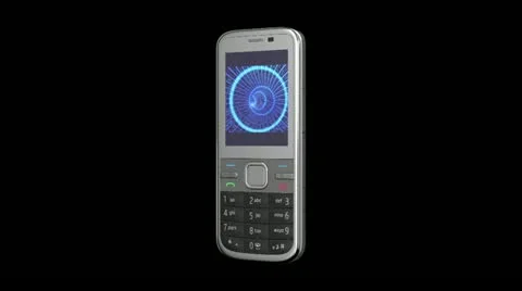 Mobile phone with digital tunnel on screen. HD. Mask. Video stock 10877653
