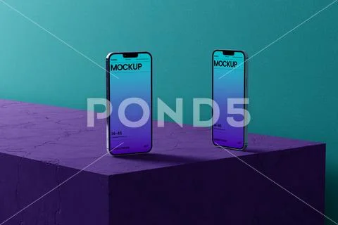 Mobile Phone Display Mockup PSD Template