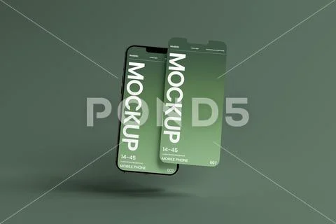Mobile Phone Display Mockup Template PSD Template