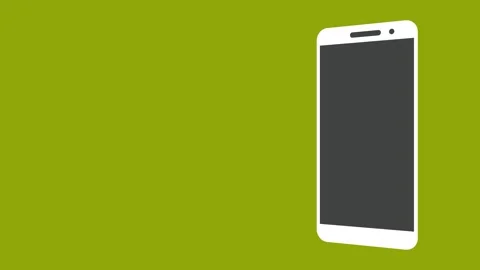 Mobile Phone display scale up and slide presentation mockup move on green s.. Stock Footage 263095295