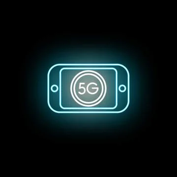 Mobile phone displaying 5g network technology connectivity icon Stock Illustration