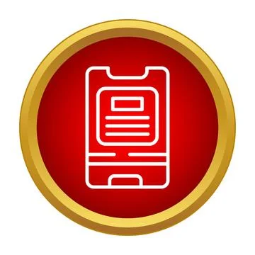 Mobile phone displaying a payment machine interface icon Illustrazione stock