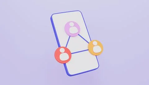 Mobile phone displaying social network icons, communication and social media Ilustração Stock