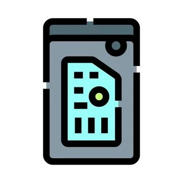 Mobile phone with embedded subscriber identity module Stock Illustration