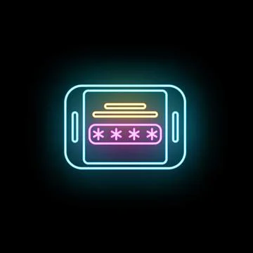 Mobile phone entering password for secure digital access 스톡 일러스트