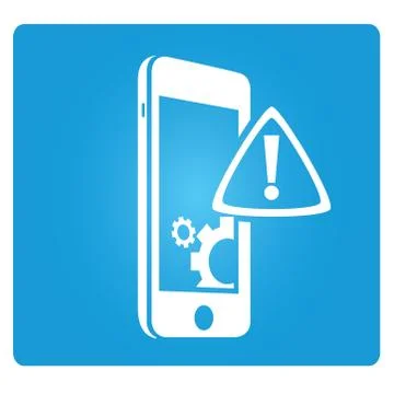 Mobile phone error Stockillustratie