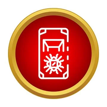 Mobile phone experiencing data breach and cyber attack Illustrazione stock