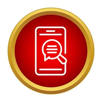 Mobile phone finding message in chat application Stock Illustration