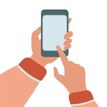 MOBILE PHONE Flat Vector Illustration Set About Internet Technology Stock Illustration