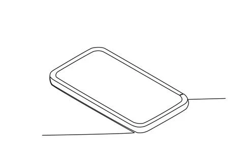 A mobile phone forms an acute angle Stock Illustration