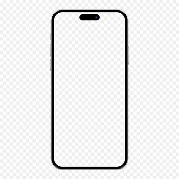 Mobile phone frame mockup with transparent screen isolated on transparent b.. Stock Illustration