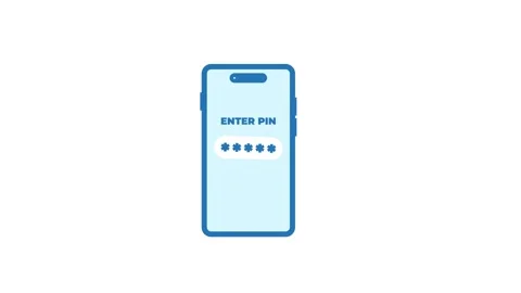 Mobile phone gets locked and turns into lock after entering wrong PIN code Stock Footage 340428041