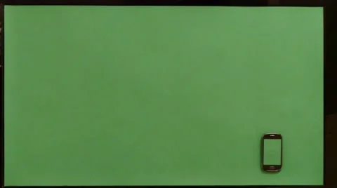 Mobile Phone On A  Green Screen 4 Stock Footage 47973578