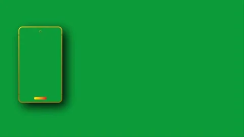 Mobile phone green screen background and main display vector animation Stock Footage 131295437