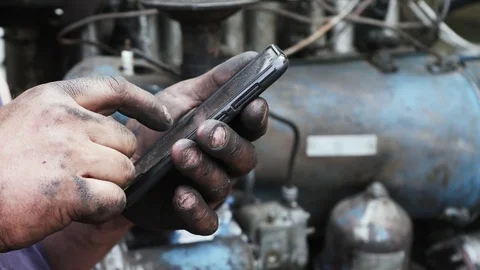 Mobile phone in the hand closeup Stock Footage 76165719