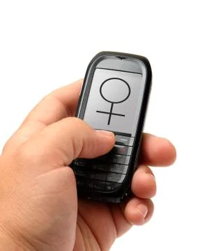 Mobile phone in hand Stock-Illustration