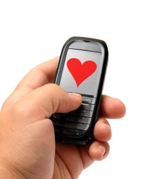 Mobile phone in hand Stock-Illustration