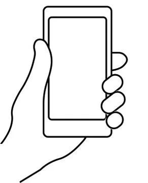 Mobile phone in hand Stock Illustration