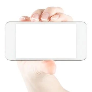 Mobile phone in hand Stock Photos