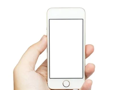 Mobile phone on hand. Stock Photos