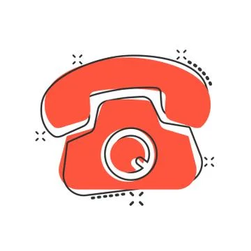 Mobile phone icon in comic style. Telephone talk cartoon vector illustration  Illustration