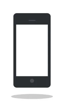 Mobile phone icon with drop shadow. Flat style Illustrazione stock